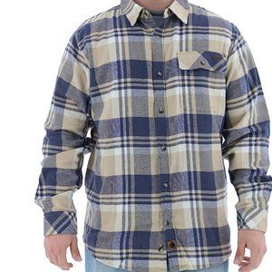 Legendary Whitetails Men's Buck Camp Flannel Shirt Shale Plaid Size Small NWT